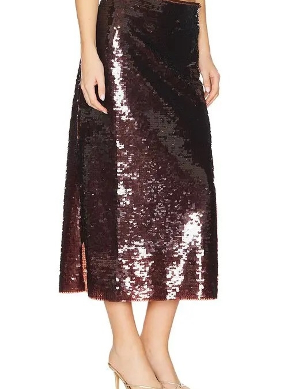 Astr The Label Brown Sequin Pencil Skirt - Picture 10 of 11